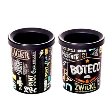 Imagem de 2 Porta Latas de Cerveja e Refrigerante Lettering Lanchonete Barzinho Hamburgueria para Praia e Piscina