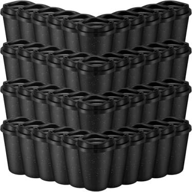 Imagem de Honeydak Pacote com 45 xícaras de café reutilizáveis de 340 g com tampas xícaras de chá portáteis reutilizáveis canecas de café quente copos de plástico a granel canecas de bebidas de viagem para