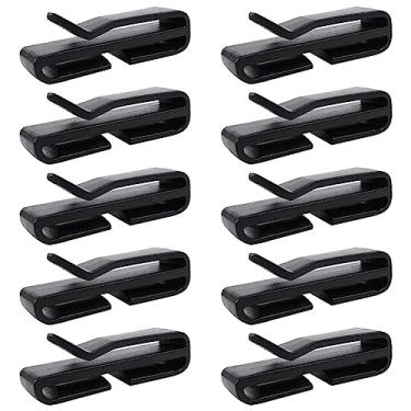 Imagem de Suporte de máscara de capacete de esqui, 10 peças, plástico, multiuso, forte, clipe de máscara para capacete de neve fácil de montar na alça de capacete para ciclismo ao ar livre, esqui, escalada