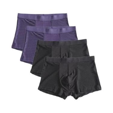 Imagem de Cuecas Boxer Masculinas plus Size 8XL Em Fibra De Bambu Respirável, Pa