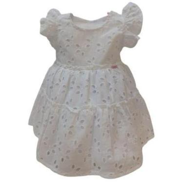 Imagem de Vestido Batizado Luxo Branco Bebê Menina LessaKids Rf 8624-Feminino