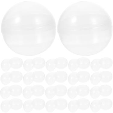 Imagem de ibasenice 100 peças de enfeites de plástico transparente, bolas plásticas transparentes, multiuso, torcidas, redondas e transparentes