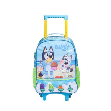 Imagem de Mochila De Rodinhas Bluey e Muffin Escolar Infantil Passeio