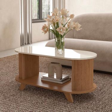 Imagem de Mesa de Centro para Sala de Estar Vivaldi Cinamomo/Off White