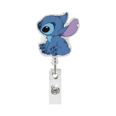 Imagem de Porta-Crachá Retrátil Stitch Anime, Clipe Para Cartão De Identidade De