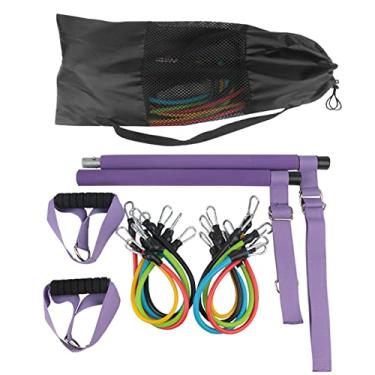 Imagem de Kit de Pilates Multifuncional com Banda Ajustável para Exercícios Yoga Fitness e Alongamento Design 3-em-1 Treinamento Muscular Inclui Bolsa Transporte Portabilidade Armazenamento Fácil