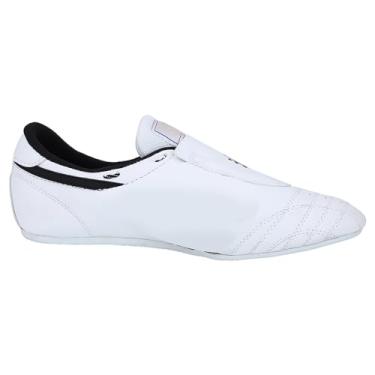 Imagem de Tênis de Boxe Taekwondo Shoes Martial Arts Karate Kung Fu Tai Chi Tênis listrado preto leve, Branco, 40