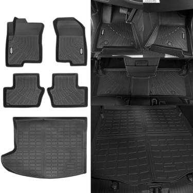 Imagem de NQOQN Tapetes de chão para todos os climas para Jeep Compass/Patriot 2007-2012 Dodge Caliber 2007-2012 e tapete de porta-malas de substituição para acessórios Jeep Compass, forro antiderrapante