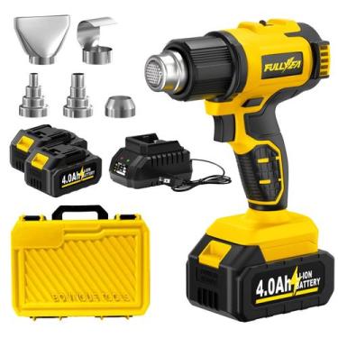 Imagem de Soprador Térmico Sem Fio FULLYEA, Máx 550C (1022F), Leve com 5 Bicos e