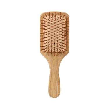 Imagem de Escova De Cabelo Antiestática De Bambu Natural Com Almofada De Ar Para