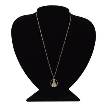 Imagem de Colar Banhado Em Ouro 18K Elo Singapura 45Cm Nossa Senhora - Ponte Vec