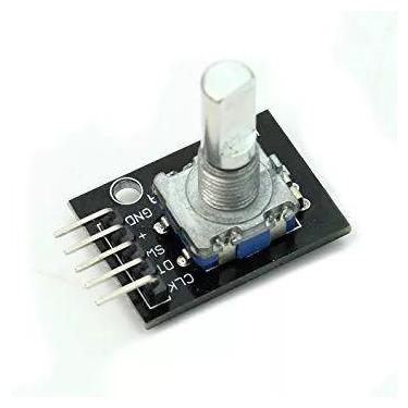 Imagem de Encoder Decoder Rotativo KY-040 com Resolução de 20 Pulsos por Revoluç