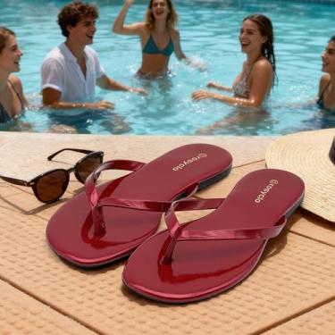 Imagem de Chinelo feminino, bico quadrado, espuma viscoelástica suporte de arco sandálias de verão para mulheres, tendência de couro vegano, leve, macio, confortável, nuvem, chinelos femininos essenciais de