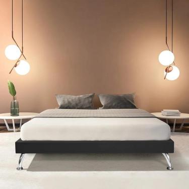 Imagem de Estrutura Para Cama Casal Base Japonesa 140cm Veludo Preto