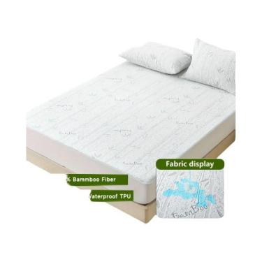 Imagem de Lençol De Fibra De Bambu Refrescante Com Elástico, Protetor De Colchão