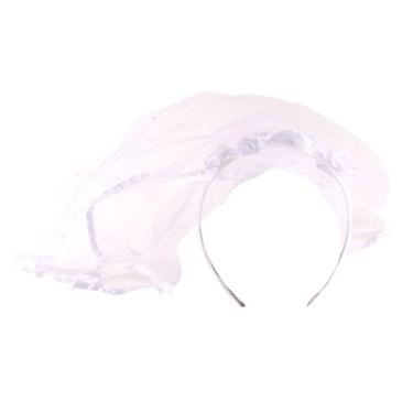 Imagem de Tiara Véu De Noiva Branco Com Flores