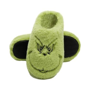Imagem de Pantufas De Monstro Verde Peludo Para Homens E Mulheres, Calçados De I