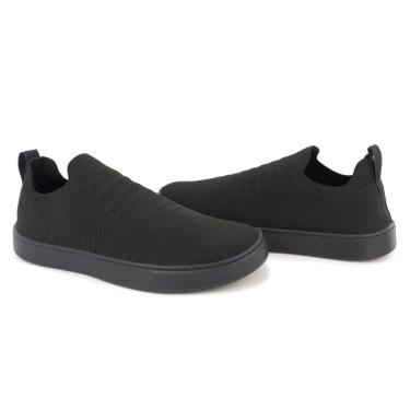 Imagem de Tênis Knit Trançado Casual Masculino Slip On Malha Respirável Sem Cadarço Super Leve e Confortável-Masculino