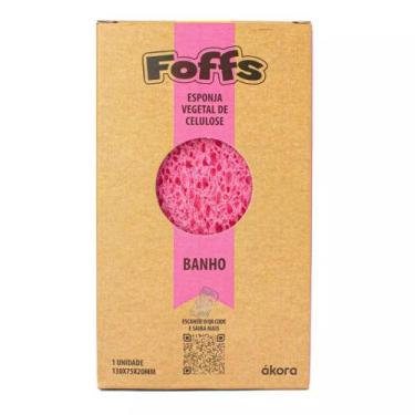 Imagem de Foffs Esponja Vegetal de Celulose Banho Akora, Rosa