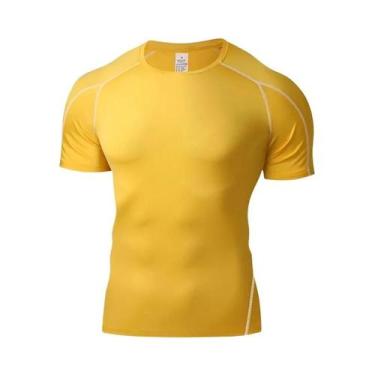 Imagem de Camiseta Masculina De Verão Para Corrida, Elástica, Compressão, Fitnes