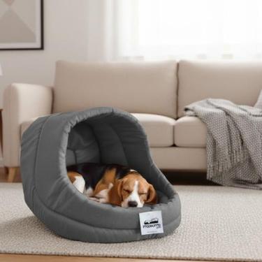 Imagem de Cama Suede Iglu Luxo Caes Gato Lavavel Casinha Cinza Oferta - - Maxxim