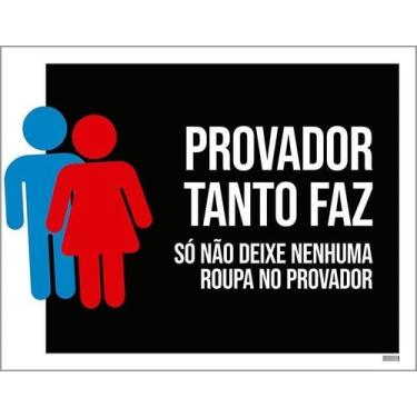 Imagem de Kit 5 Placa Acm Provador Tanto F 18X23 - Sinalizo