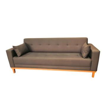 Imagem de Sofá Gianni Tecido Acquablock Impermeável Pé Base Madeira 210cm - 4R E