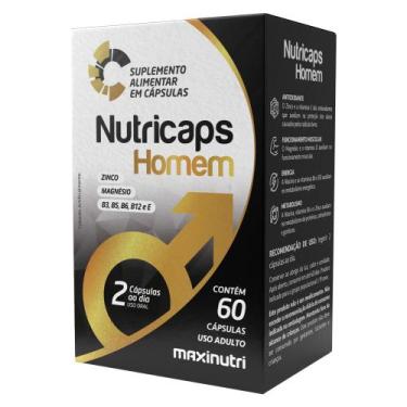 Imagem de Nutricaps Homem Vitamínico Magnésio + Zinco 60 Caps Maxinutri
