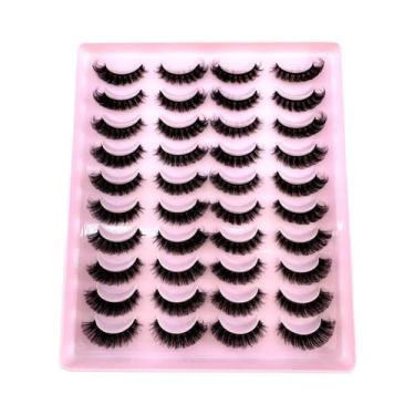 Imagem de Cílios Postiços De Visom Sintético Macios, 20 Pares, Naturais, Longos,