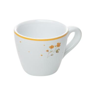 Imagem de Xícara de Café com Pires Doce Encanto 90ml Amarelo Cerâmica - Wolff