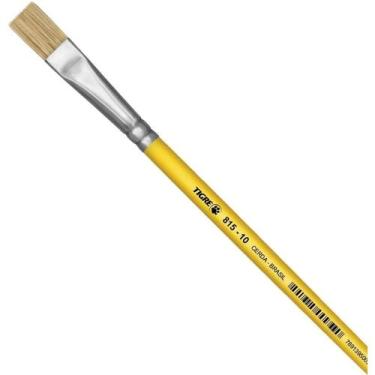 Imagem de Pincel Chato Amarelo 815-12 Pincel Chato Amarelo 815-12 - Tigre