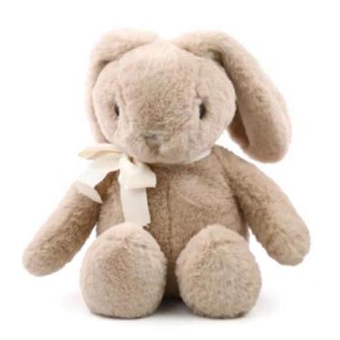 Imagem de Pelucia Coelho da Pascoa 33 cm Com Laço Marrom  - Cromus
