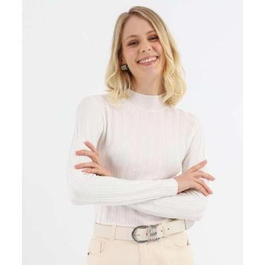 Imagem de Suéter Feminino Cropped Gola Alta Marisa Off White-49043, Off white, P
