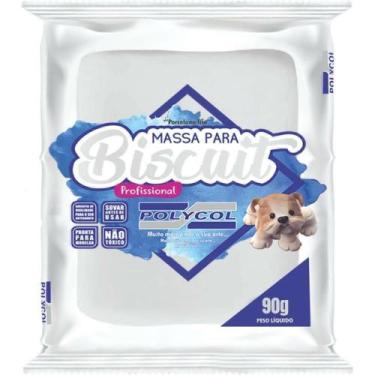 Imagem de Massa de Porcelana Fria Biscuit 90g Natural 12pct - Polycol