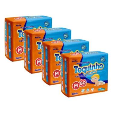 Imagem de Fralda Toquinho de Gente 4 Pacotes Tamanho M - 320 Unidades