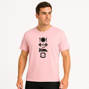 Imagem de Camiseta Masculina Algodão Super Macia Leve Academia Caminhada Dia A Dia-Masculino