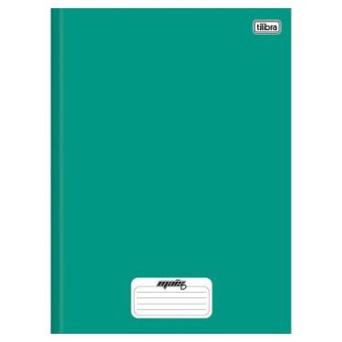 Imagem de Caderno Costurado 1/4 Tilibra Capa Dura Mais+ Verde 48 Folhas Embalage