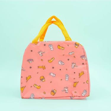 Imagem de Bolsa Marmita Lancheira Termica Estampada Trabalho Faculdade Estampa:gatinhos Rosa