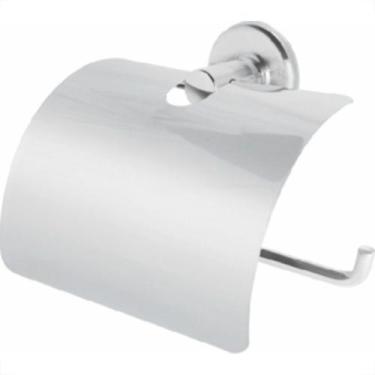 Imagem de Acessorio Wc Hidrolar Faetto Papeleira Cromada Com Tampa Inox