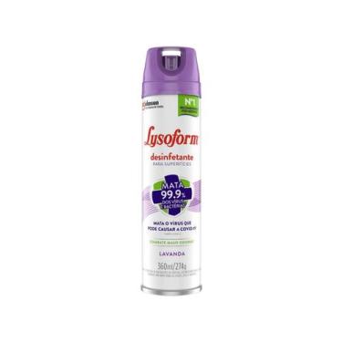 Imagem de Desinfetante Lysoform Aerosol Lavanda 360ML, Lavanda, 360ml