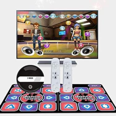 Imagem de Tapete De Dança Duplo Multifuncional Sem Fio Para Jogos De Dança Com Controle Remoto Tapete De Jogo De PVC Cobertor De Corrida 3D Dobrável Compatível Para PC Laptop USB,Interface HDMI Dupla PVC Se