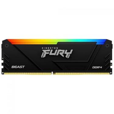 Imagem de Kingston FURY Beast RGB DDR4, Memória RAM 16GB, 3200MHz, CL16, Perfil XMP 2.0, Iluminação RGB Personalizável, Para Desktop