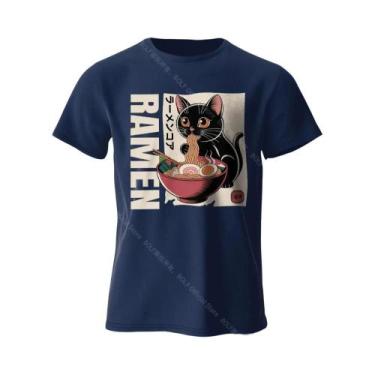 Imagem de Camiseta Masculina Oversized De Algodão Com Estampa De Ramen, Camiseta