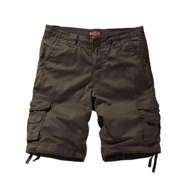 Imagem de Cargo Short Match Twill Comfort para homens, cáqui escuro, tamanho S