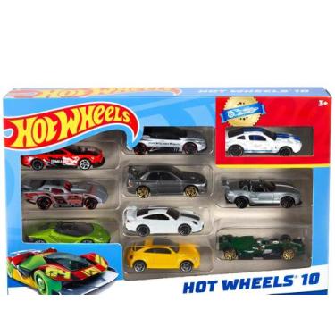 Imagem de Hot Wheels Pack com 10 Carrinhos Sortidos 54886 - Mattel (UM PACOTE SO