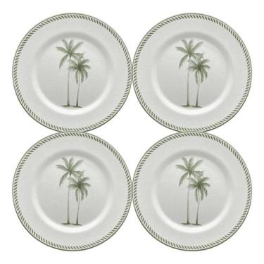 Imagem de Jogo 4 Pratos Rasos Alleanza Caraíva 29cm Acetinado Cerâmica