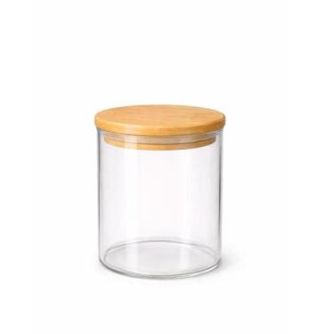 Imagem de Pote hermético Vidro Borossilicato com tampa de Bambu 750ML - Sanxia