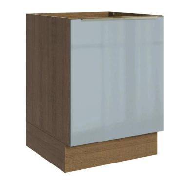 Imagem de Balcão De Cozinha 60 Cm 1 Porta (sem Tampo) Rustic/cinza Lux Madesa Ru
