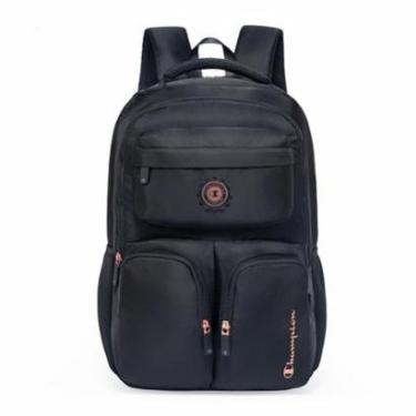 Imagem de Mochila Champion Unissex Preta Múltiplos Bolsos Original-Unissex