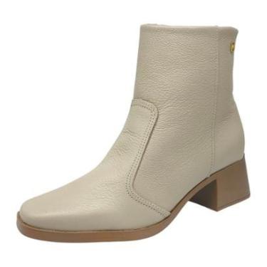 Imagem de Bota Feminina Conforto Couro Soft Touch Salto Médio Pegada-Feminino